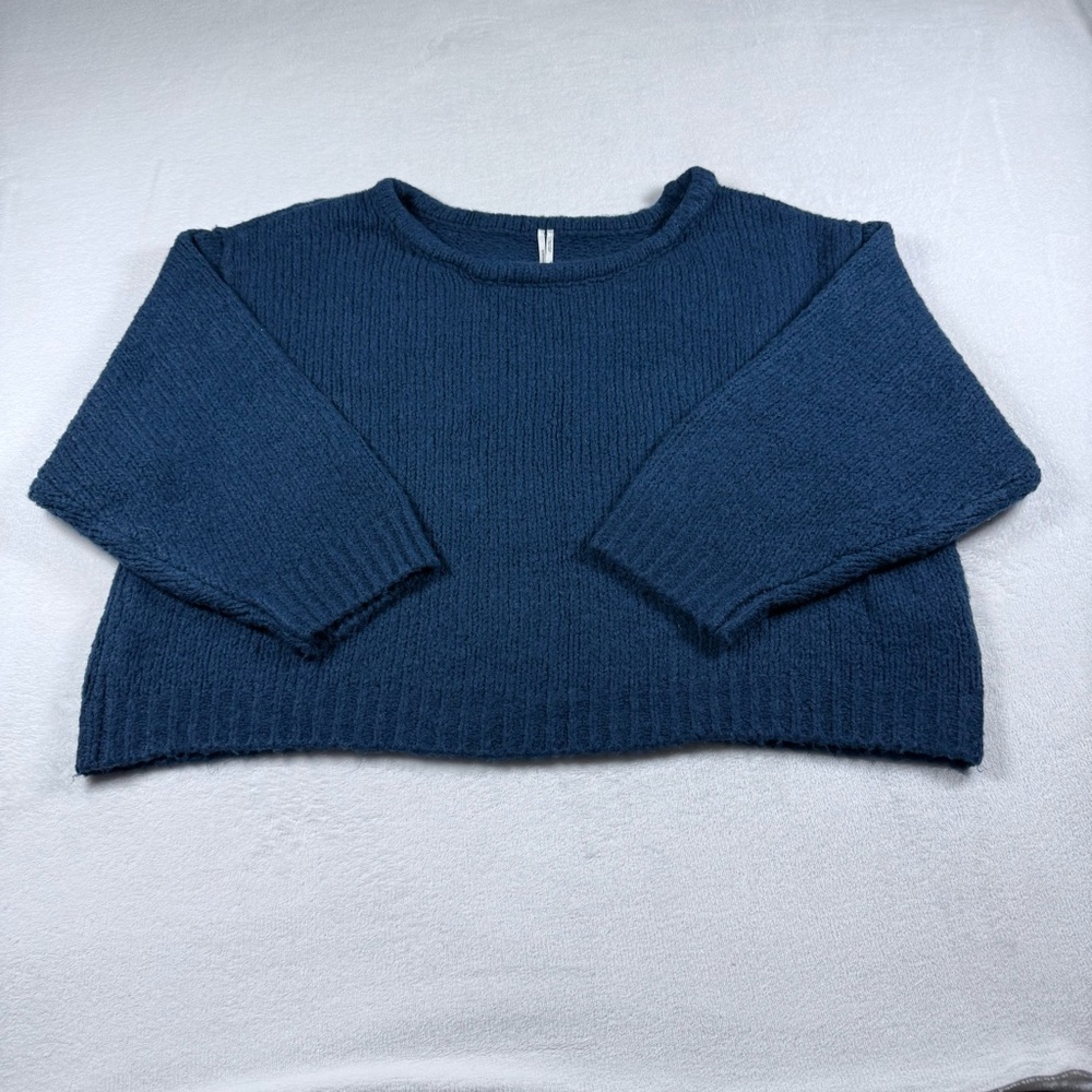 Anthropologie Wool Blend Teal Oversized Sweater